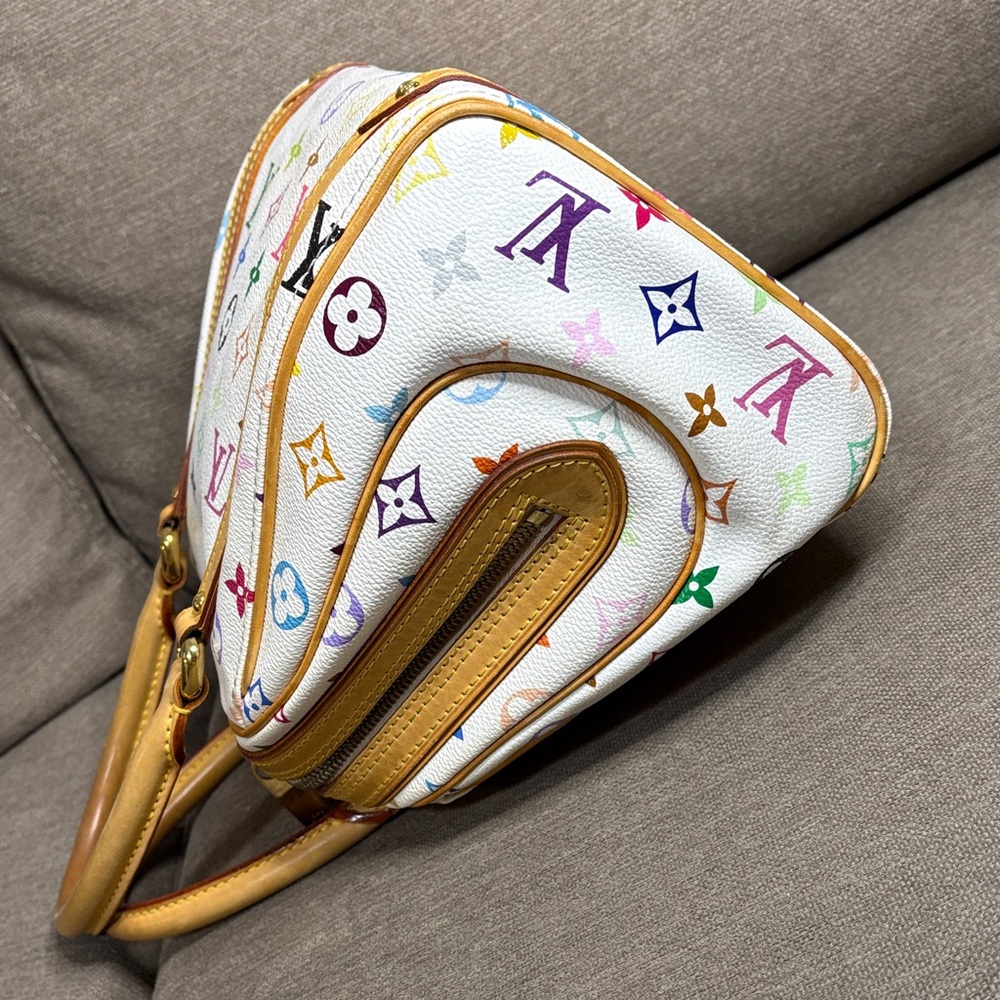 Louis Vuitton Priscilla White Multicolor Monogram Bag Vintage - Picture 9 of 15